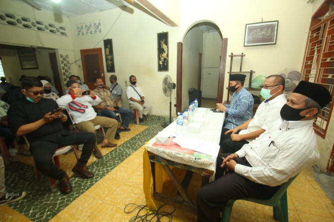 Pertemuan Relawan Ampera dan Akhyar - Salman di Sekretariat Ampera AMAN, Jalan Adinegoro, Medan Timur, Selasa (13/10/2020).