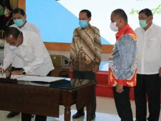 Acara Kick Off Meeting Perdana Penyusunan Urban Mobility Plan (UMP) Mebidangro yang dipimpin Gubsu, Edy Rahmayadi dan dihadiri Pjs Walikota Medan, Arief S Trinugroho.