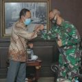 Pjs Walikota Medan, Arief Sudarto Trinugroho saat menerima kunjungan Dandim 0201/BS, Letkol Inf Agus Setiandar