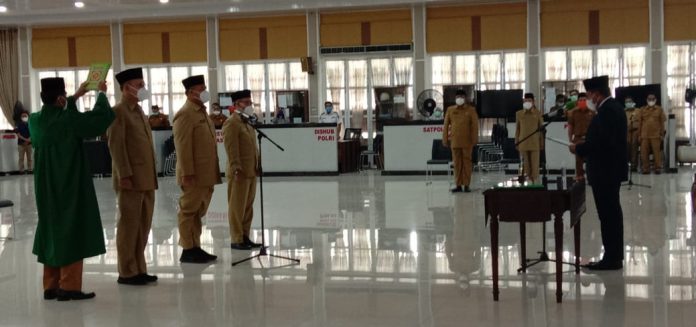 Pelantikan pemindahan jabatan yang di pimpin oleh Gubernur Sumatera Utara (Sumut), Edy Rahmayadi.