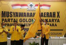 Hasil Musyawarah Daerah (Musda) X DPD Golkar Sumatera Utara (Sumut) tetapkan Musa Rajekshah sebagai Ketua DPD Golkar Sumut.