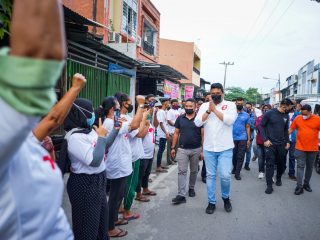 Bobby Nasution saat kunjungi Jalan Swadaya, Lalang, Medan Sunggal.