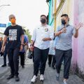 Kader PDI Perjuangan, Ganjar Pranowo dan Bobby Nasution saat kunjungi spot di Kota Medan.