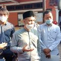 Calon Wakil Walikota Medan nomor urut 1, Salman Alfarisi saat memberikan klarifikasi kepada wartawan.