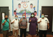 Akhyar saat foto bersama di Rumah Pemenangan AMAN, Jalan Sudirman, Selasa (17/11/2020).