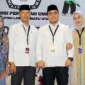 Pasangan calon nomor 1 Calon Bupati - Wakil Bupati Labuhan Batu Utara, Darno - Haris Muda Siregar beserta istri.