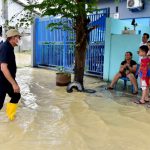 Gubernur Sumatera Utara (Sumut) Edy Rahmayadi langsung turun ke lapangan meninjau banjir Kota Tebing Tinggi, Sabtu (28/11).