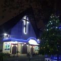 GKPS Jalan Cik di Tiro Medan diabadikan, Kamis (24/12/2020) malam.(mahardika/kaldera)