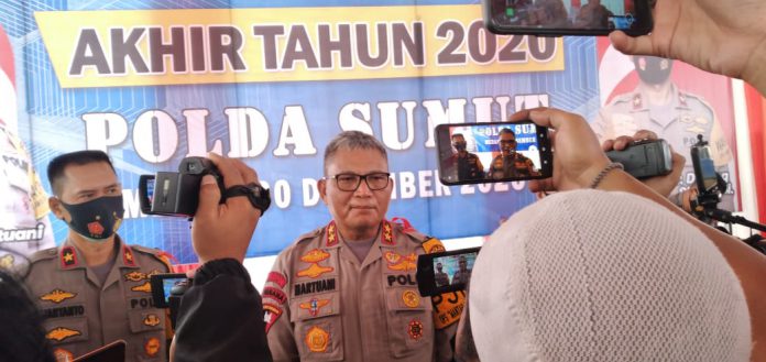 Kapolda Sumut Irjen Pol Drs Martuani Sormin mengatakan tindak pidana yang ditangani jajaran Polda Sumut berjumlah 29.243 kasus atau naik 1.759 kasus dari 2019.