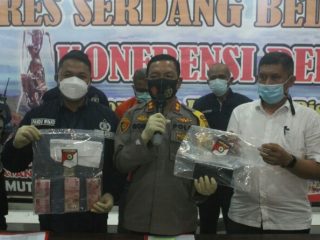 Konferensi pers polres serdang bedagai