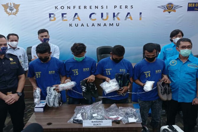 BNN Sumut mengamankan 4 pemuda membawa Narkotika jenis sabu