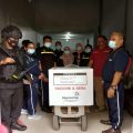 Sebanyak 7.960 vial vaksin Sinovac tiba di Langkat dengan pengawalan ketat pihak kepolisian, Jumat (29/1/2021).
