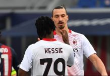 Ibrahimovic dan Kessei menjadi pencetak gol kemenangan atas AS Roma, dinihari tadi. (ist/kaldera)