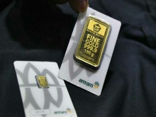 Harga emas Antam berada di level Rp955 ribu per gram