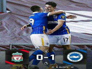 Manajer Liverpool Juergen Klopp kecewa setelah timnya mengalami kekalahan dari Brighton & Hove Albion