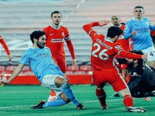 Bertamu ke Stadion Anfield, Manchester City meraih hasil positif atas Liverpool di pekan ke-22 Liga Inggris 2020-2021