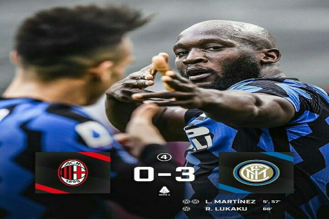 Duel sengit memerebutkan puncak klasemen sementara Liga Italia terjadi antara AC Milan dan Inter Milan