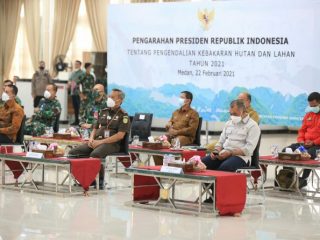 Dinas Kehutanan Sumut mencatat hingga 22 Februari 2021, telah terjadi enam kebakaran hutan dan lahan dengan total luas sekitar 11 hektare