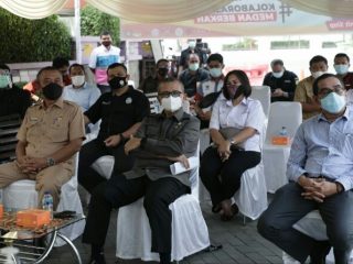 Guna membangkitkan sektor pariwisata di Kota Medan, Pemko Medan gelar aksi rapid swab antigen di Counter Informasi Pariwisata Merdeka Walk