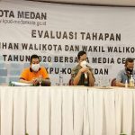 KPU Medan dan media menggelar evaluasi tahapa Pilkada Medan 2020.