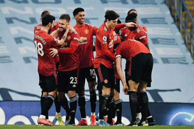 Man United berhasil memenangkan derbi Manchester kedua musim ini dengan menang meyakinkan 0-2 di Etihad Stadium, Senin (8/3/2021) dinihari WIB.