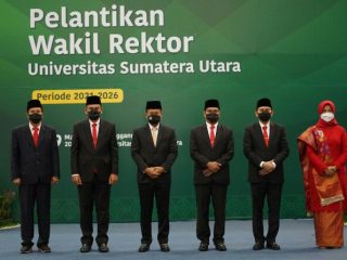 Majelis Wali amanat (MWA) Universitas Sumatera Utara (USU) melantik lima wakil rektor yang akan mendampingi Muryanto Amin selaku rektor periode 2021-2026.