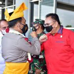 Forum Koordinasi Pimpinan Daerah (Forkopimda) Sumatera Utara, menyambut kedatangan Kapolda Sumut yang baru yakni, Irjen Pol Panca Putra di ruang VIP Bandara Kualanamu, Deliserdang, pada Rabu (10/03/2021) siang.