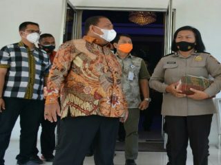Bupati Langkat, Terbit Rencana PA bersama Kapolres Langkat, AKBP Edy Suranta Sinulingga kolaborasi membantu pembangunan Gereja Oikumene di Sekolah Polisi Negara (SPN) Poldasu Hinai