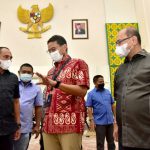 Edy Rahmayadi menerima kunjungan silahturahmi Menteri Pariwisata dan Ekonomi Kreatif (Menparekraf) Republik Indonesia Sandiaga Salahuddin Uno
