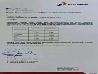 PT Pertamina menaikkan harga jual bahan bakar minyak (BBM) non subsidi di wilayah Sumatera Utara (Sumut).