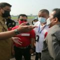 Walikota Medan, Muhammad Bobby Afif Nasution meninjau langsung pelaksanaan simulasi vaksinasi drive thru yang dilaksanakan Pemko Medan di eks Bandara Polonia Medan, Selasa (6/4/2021).