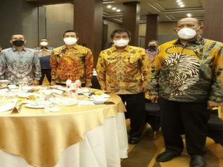 Bupati Langkat, Terbit Rencana PA diwakili Wakil Bupati Langkat, Syah Afandin menghadiri Musyawarah Perencanaan Pembangunan (Musrembang) Sumut di Hotel Santika Medan, Kamis (8/4/2021).