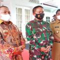 Bupati Langkat, Terbit Rencana PA bersama Dandim 0203/Langkat, Letkol Inf Wisnu Joko Saputro dan Plt Walikota Binjai, Amir Hamzah menyambut Pangdam I/BB Mayjend TNI Hassanudin di Rumah Dinas Walikota Binjai, Jalan Veteran, Senin (12/4/2021).