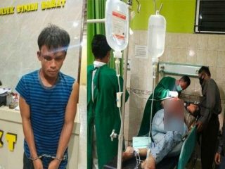 Seorang pemuda berinisial RS, 31, nekat membacok anggota Polri yang bertugas di Satuan Sabhara Polres Langkat.