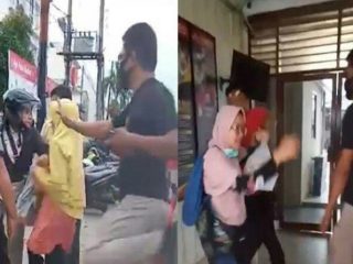 Deasy Natalia Sinulingga, 32, yang tegah hamil dan ibunya bernama Noviritani Lumban Tobing, 56, mendatangi Mapolsek Percut sei Tuan dengan niat mempertanyakan kelanjutan kasus penganiayayaan yang dilaporkannya pada 28 Oktober 2020, Senin (19/4/2021).