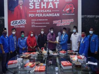 Pengurus KNPI Sumatera Utara (Sumut) kembali melakukan kegiatan di hari ke-9 Ramadan 1442 H. Kali ini Samsir Pohan dan sejumlah pengurus bersilaturahmi ke PDI Perjuangan Sumut, Rabu (21/4/2021).