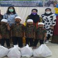 RS Mitra Sejati berbagi kasih dengan 175 orang anak yatim piatu dan duafa di Lantai IV Aula Gedung, Jalan AH Nasution, Sabtu (24/4/2021).