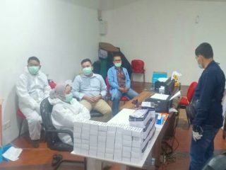 Subdit IV Kriminal Khusus Polda Sumatera Utara (Sumut) melakukan penindakan terhadap gerai pelayanan rapid test di Bandara Kualanamu, Deliserdang.