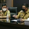 Walikota Medan, Muhammad Bobby Afif Nasution saat bertemu para pelaku usaha mall di Kantor Walikota Medan, Selasa (4/5/2021)
