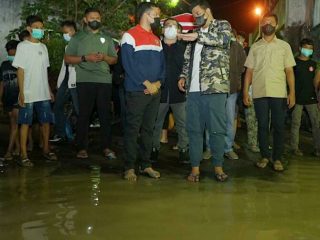 Sejumlah pemukiman di Kecamatan Medan Maimun, Kota Medan terdampak banjir kiriman dari hulu atau gunung, Sabtu (15/5/2021) dini hari sekitar pukul 02.00 WIB.