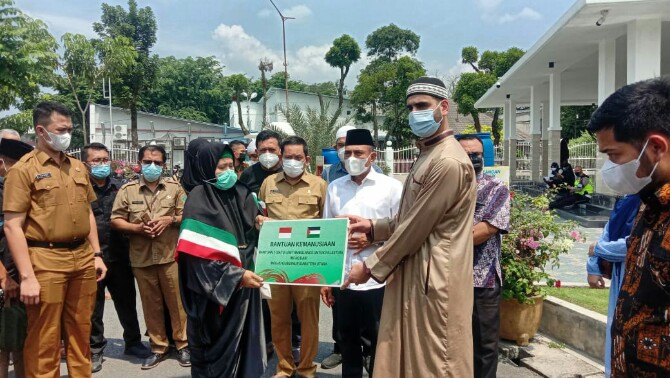 Warga Sumatera Utara (Sumut) menggalang donasi hingga Rp505 juta melalui infak Masjid Gubsu yang terletak di rumah dinas gubernur Jalan Jenderal Sudirman, Medan.