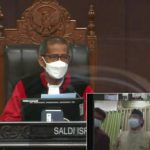 Ketua tim Pemenangan Dahlan- Aswin Parinduri Syahrul Efendi Lubis menanggapi keterangan saksi terkait dalam sidang Mahkamah Konstitusi Republik Indonesia (MK RI)