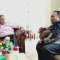 Wakil Rektor III UIN Sumut Dr.Nisful Khair, MA (kiri) saat menerima audiensi Ketua Prodi Ikom, Dr. Muhammad Alfikri, M.Si, di kampus Jalan Williem Iskandar Medan Estate