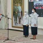 Kahiyang Ayu dilantik menjadi Ketua Yayasan Kanker Indonesia (YKI) Kota Medan Periode 2021- 2025 oleh Ketua YKI Sumut, Nawal Lubis di Rumah Dinas Gubernur Sumatera Utara, Jalan Sudirman, Jumat (25/6/2021).