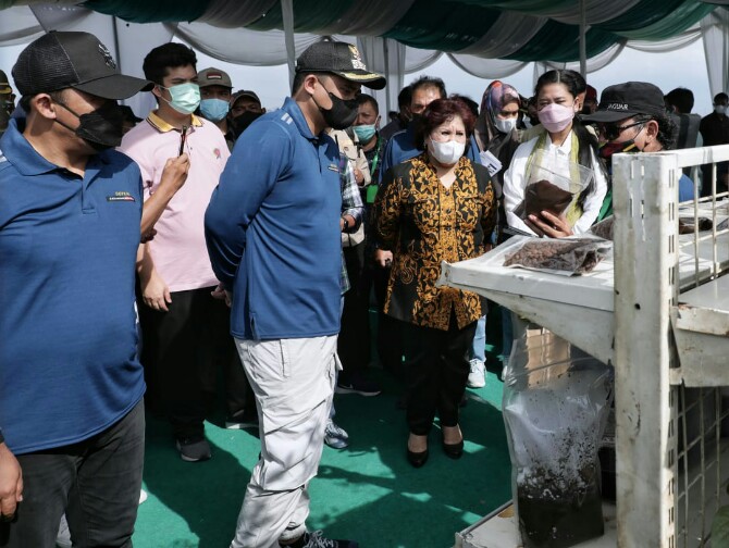 Pilot project penanggulangan dan penanganan sampah domestik di Tempat Pembuangan Akhir (TPA) Terjun, Kelurahan Terjun, Kecamatan Medan Marelan diluncurkan, Sabtu (3/7/2021).