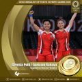 Ganda putri Greysia Polii/Apriyani Rahayu merebut medali emas pertama Indonesia di Olimpiade Tokyo 2020 setelah mengalahkan Chen Qing Chen/Jia Yi Fan 21-19 dan 21-15 di Musashino Forest Sport Plaza, Tokyo, Senin (2/8/2021).