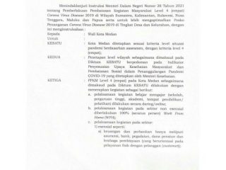 Gubernur Sumatera Utara (Sumut) Edy Rahmayadi kembali memperpanjang Pemberlakukan Pembatasan Kegiatan Masyarakat (PPKM) mulai 3- 9 Agustus 2021.