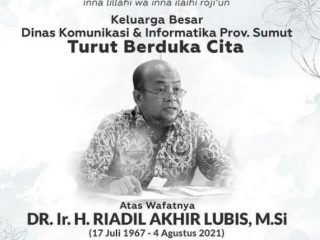 Kepala Dinas Perindustrian dan Perdagangan Sumatera Utara (Sumut) Riadil Akhir Lubis meninggal dunia, Rabu (4/8/2021).