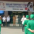 Gubernur Sumatera Utara (Sumut) Edy Rahmayadi bersama unsur Forkompinda meresmikan Gedung Asrama Haji Medan di Jalan Jenderal Abdul Haris Nasution sebagai tempat Isolasi terpusat (Isoter) bagi warga terpapar Covid-19.