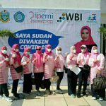 Ikatan Pengusaha Muslimah Indonesia (IPEMI) Sumut menggelar vaksinasi Covid-19 tahap I untuk pengurus dan anggota IPEMI serta masyarakat umum, di Politeknik Wilmar Business Indonesia (WBI) Deli Serdang, Rabu (1/9/2021)